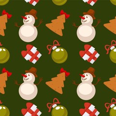 Christmas seamless pattern vector illustration