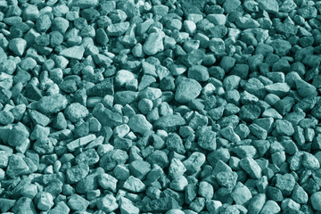 Pile of stones in cyan tone
