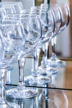 The image of empty glasses