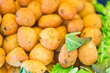 appetizer of fried pasta flavored with herbs