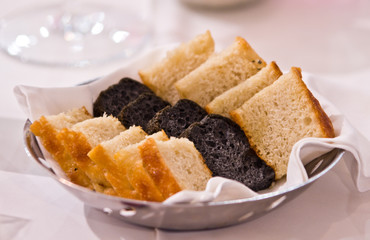 black and white bread