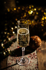 Champagne christmas glass