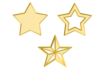 Estrellas doradas de navidad.