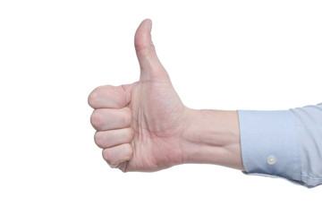 Finger up, like, finger in the side, direction