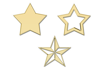 Obraz premium Estrellas doradas de navidad.