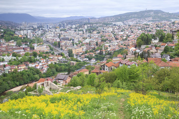 Beautiful view of the city of Sarajevo, Bosnia and Herzegovina