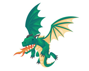 Fototapeta premium Ancient Cute Dragon Illustration Character, Suitable for Children Product, Print, Logo, Game Asset, And Other Children Related Occasion.