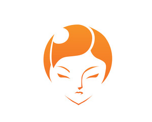 Modern Flaming Human Face Logo Illustration