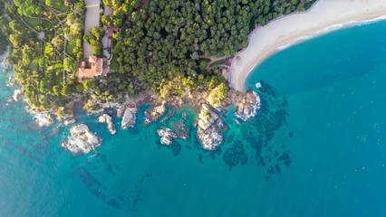Dekokissen Photo aérienne de la côte méditerranéenne à Lloret de Mar © altitudedrone