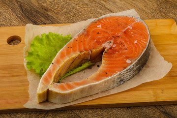 Raw salmon
