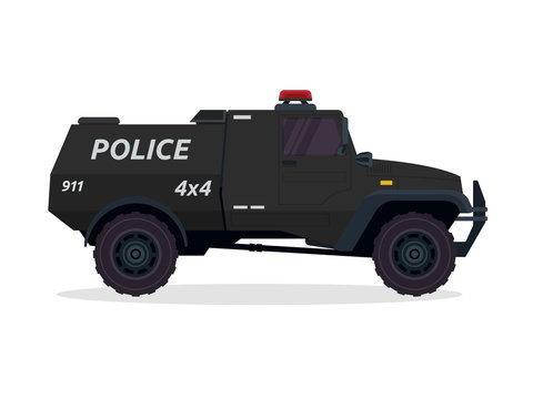 black police armored truck on white background clip art preview