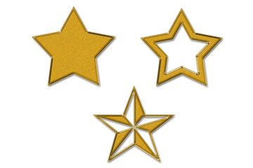 Estrellas doradas de navidad.