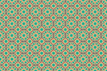 red yellow green and blue colorful flower illustration art work design pattern texture wallpaper background