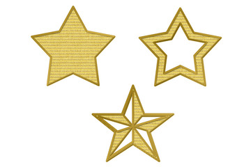 Estrellas doradas de navidad.