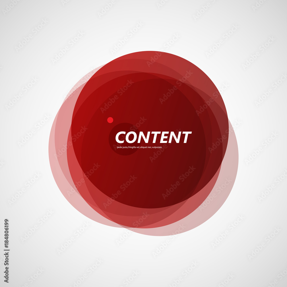 Aufkleber colorful overlay round abstract shape on white background. vector creative circles