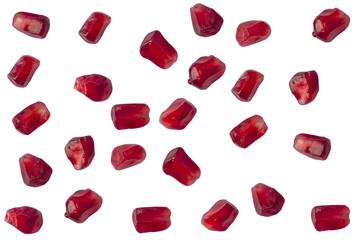 Pomegranate seeds close up