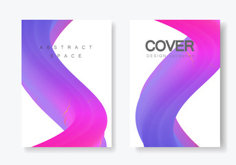 Vector wave abstract background. Design brochure template