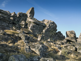 Piedras graniticas en Peña Muñana. Madrid. 
