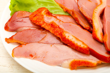 Sliced duck breast
