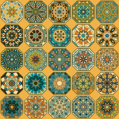 Seamless pattern. Vintage decorative elements. Hand drawn background. Islam, Arabic, Indian, ottoman motifs. Perfect for printing on fabric or paper.