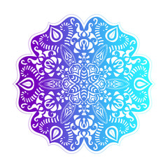 Flower mandala. Vintage decorative elements.