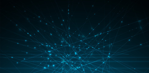 Fototapeta premium Neural network concept. Connected cells with links. High technology process. Abstract background