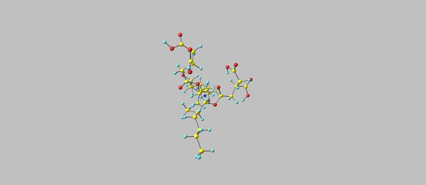 Fumonisin molecular structure isolated on grey