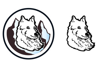 Shpeherd dog symbol. Vector illustration