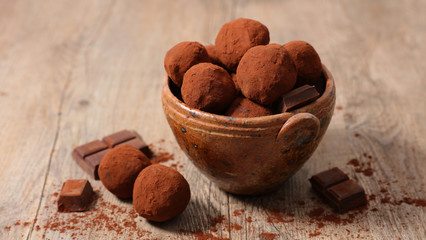 homemade chocolate truffle