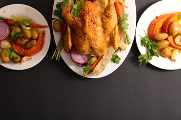 grilled chicken and vegetable
