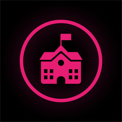 Neon Button rund - Bibliothek