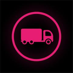 Neon Button rund - LKW Wagen