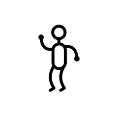 dancing stick man icon