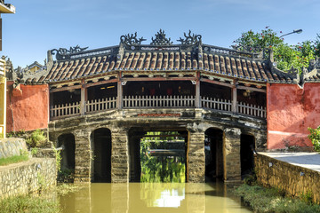 Japanese covered bridge in Hoi An, Vietnam, city  World Heritage.