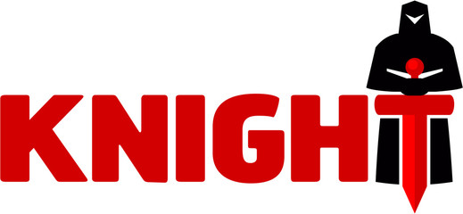 Logo KNIGHT with Sword - Vector EPS