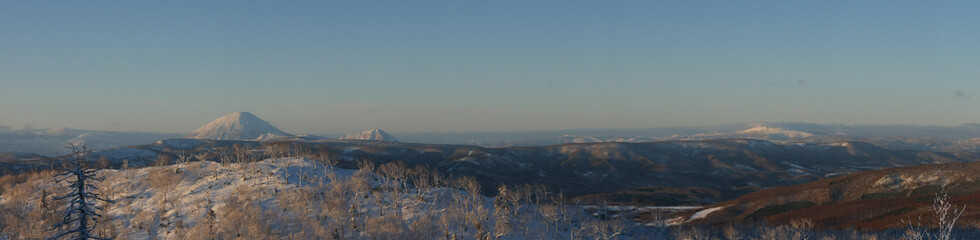 Fototapeta premium 羊蹄山雪景色