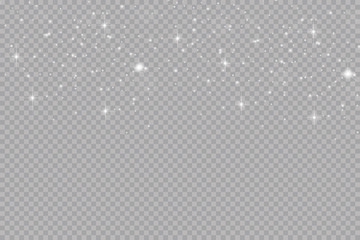 Glow light effect. Vector illustration. Christmas flash. dust
