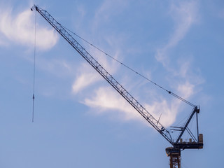 construction cranes.