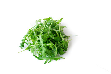 Rucola isolated on white background