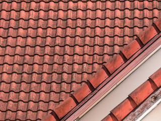 Old Red Roof Tiles Stacked