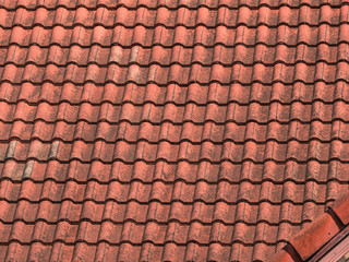 Old Red Roof Tiles Stacked