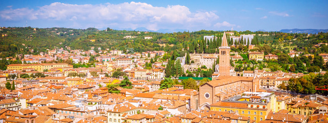 Obraz premium Beautiful aerial view of Verona, Veneto region, Italy.