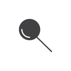 Search magnifying glass icon vector, filled flat sign, solid pictogram isolated on white. Find symbol, logo illustration.