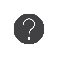 Question mark icon vector, filled flat sign, solid pictogram isolated on white. Info symbol, logo illustration.