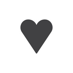 Love heart icon vector, filled flat sign, solid pictogram isolated on white. Favorite symbol, logo illustration.