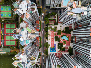 Obraz premium Hongkong z góry