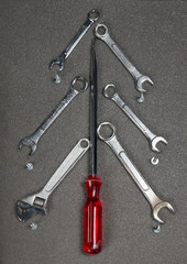 Christmas tree of locksmith tools.