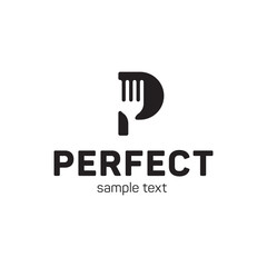 Perfect Food Fork  Logo Design Template