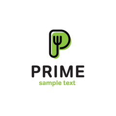Prime Food Fork Logo Design