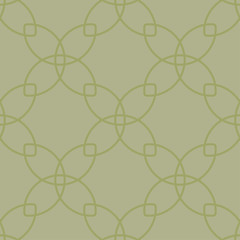 Olive green geometric print. Seamless pattern